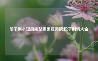 段子剧本短篇完整版免费阅读,段子剧情大全