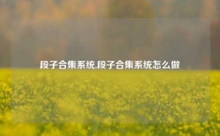 段子合集系统,段子合集系统怎么做