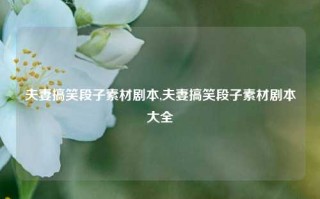 夫妻搞笑段子素材剧本,夫妻搞笑段子素材剧本大全