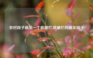 农村段子搞笑一个收破烂,收破烂的搞笑段子