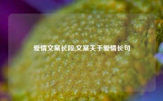 爱情文案长段,文案关于爱情长句