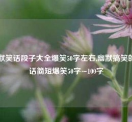 幽默笑话段子大全爆笑50字左右,幽默搞笑的笑话简短爆笑50字~100字