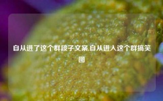 自从进了这个群段子文案,自从进入这个群搞笑图