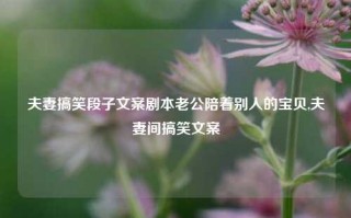 夫妻搞笑段子文案剧本老公陪着别人的宝贝,夫妻间搞笑文案