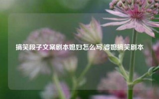 搞笑段子文案剧本媳妇怎么写,婆媳搞笑剧本