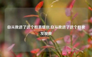 自从我进了这个群表情包,自从我进了这个群我发现我