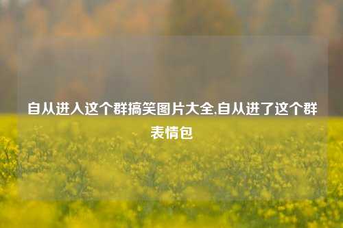 自从进入这个群搞笑图片大全,自从进了这个群表情包-第1张图片-我笑了