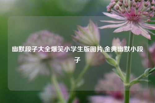 幽默段子大全爆笑小学生版图片,金典幽默小段子-第1张图片-我笑了