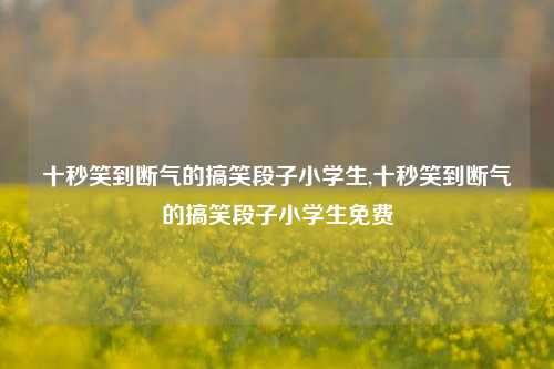 十秒笑到断气的搞笑段子小学生,十秒笑到断气的搞笑段子小学生免费-第1张图片-我笑了