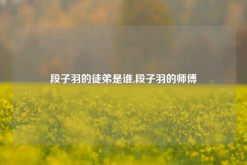 段子羽的徒弟是谁,段子羽的师傅-第1张图片-我笑了