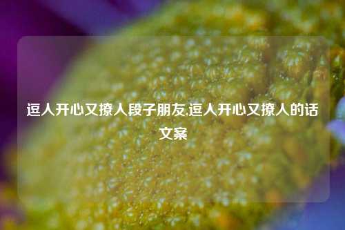 逗人开心又撩人段子朋友,逗人开心又撩人的话文案-第1张图片-我笑了