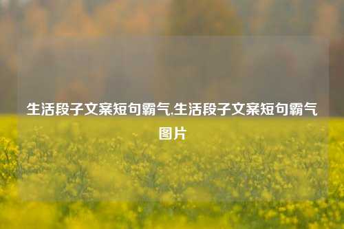 生活段子文案短句霸气,生活段子文案短句霸气图片-第1张图片-我笑了